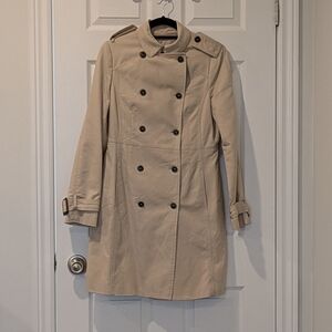 Zara Classic Tan Double-Breasted Women's Coat